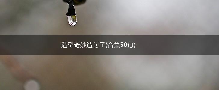 造型奇妙造句子(合集50句),第1张