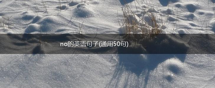 no的英语句子(通用50句),第1张