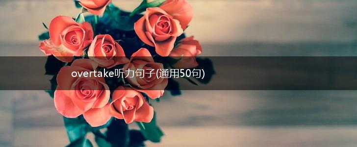 overtake听力句子(通用50句),第1张