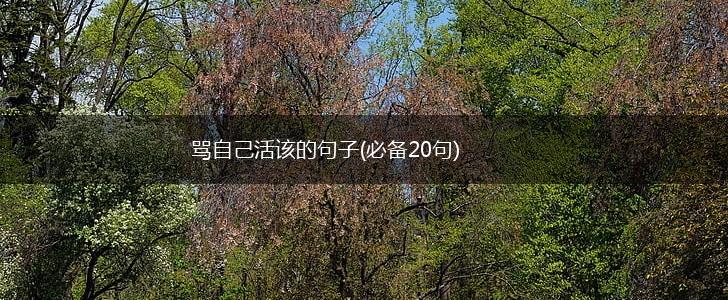 骂自己活该的句子(必备20句),第1张