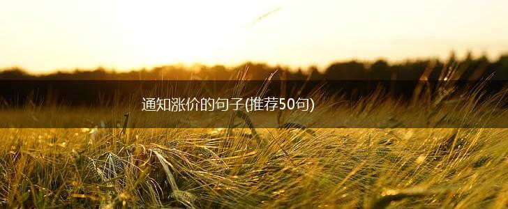 通知涨价的句子(推荐50句),第1张