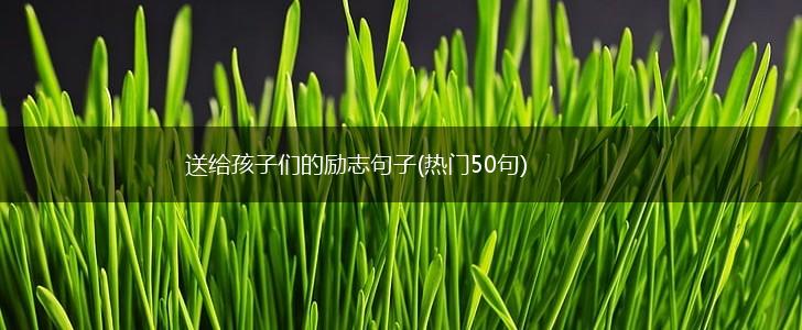 送给孩子们的励志句子(热门50句),第1张