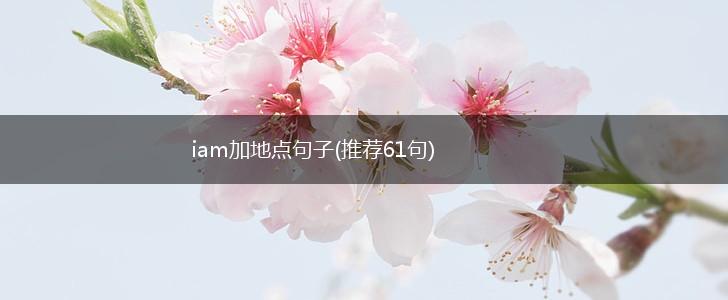 iam加地点句子(推荐61句),第1张