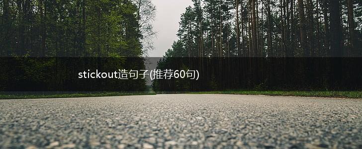 stickout造句子(推荐60句),第1张
