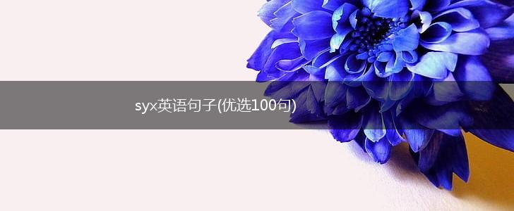 syx英语句子(优选100句),第1张