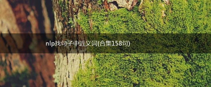 nlp找句子中近义词(合集158句),第1张