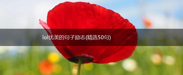 lol优美的句子励志(精选50句),第1张
