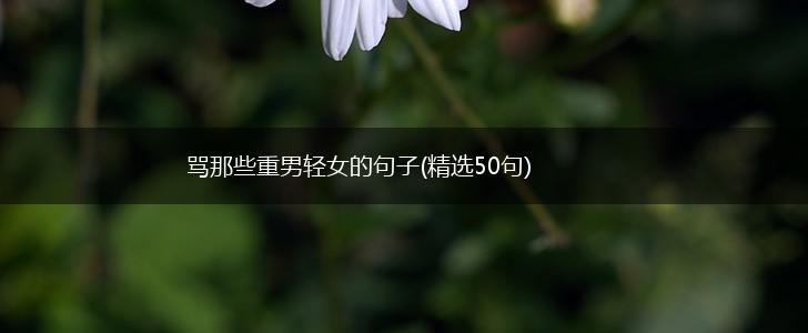 骂那些重男轻女的句子(精选50句),第1张