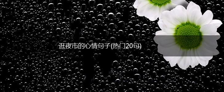 逛夜市的心情句子(热门20句),第1张