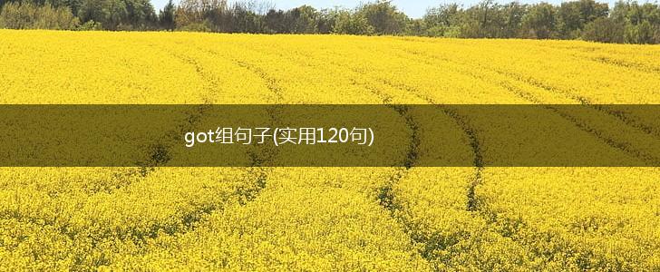 got组句子(实用120句),第1张