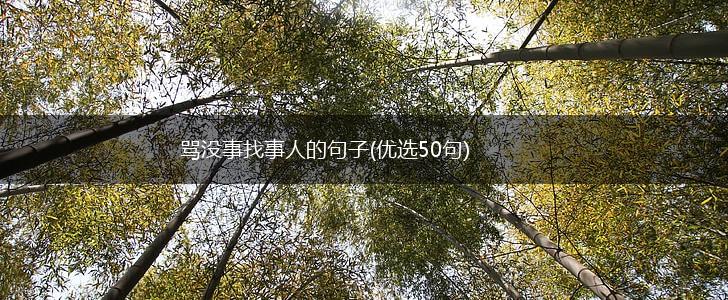 骂没事找事人的句子(优选50句),第1张