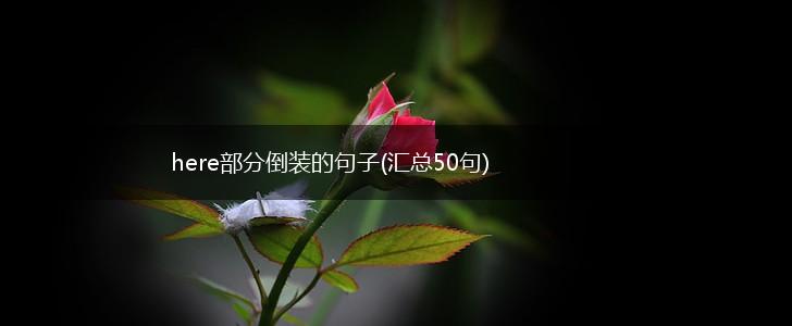here部分倒装的句子(汇总50句),第1张