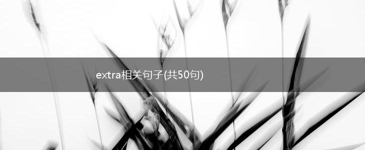 extra相关句子(共50句),第1张
