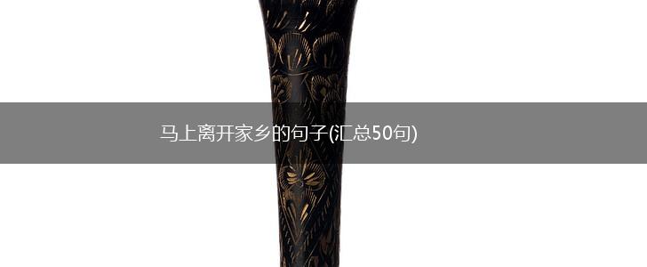 马上离开家乡的句子(汇总50句),第1张