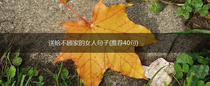 送给不顾家的女人句子(推荐40句),第1张