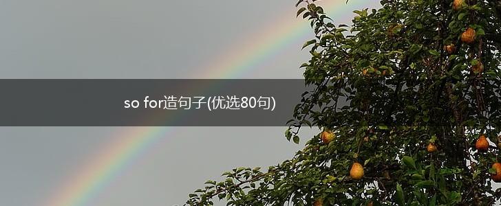 so for造句子(优选80句),第1张