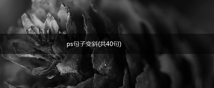 ps句子变斜(共40句),第1张