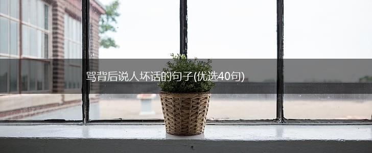 骂背后说人坏话的句子(优选40句),第1张