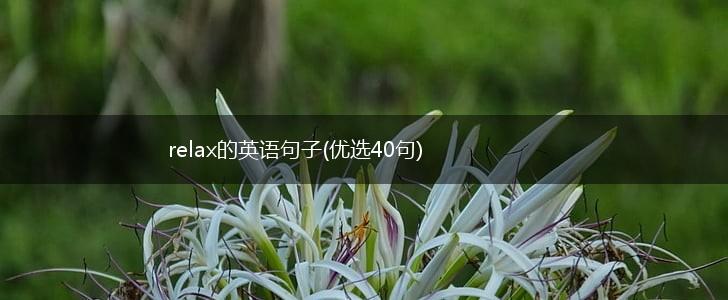 relax的英语句子(优选40句),第1张