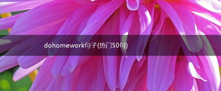 dohomework句子(热门50句),第1张