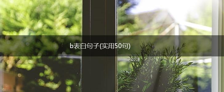 b表白句子(实用50句),第1张