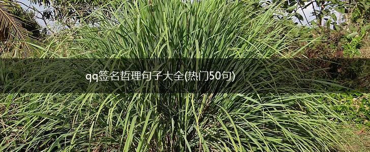 qq签名哲理句子大全(热门50句),第1张