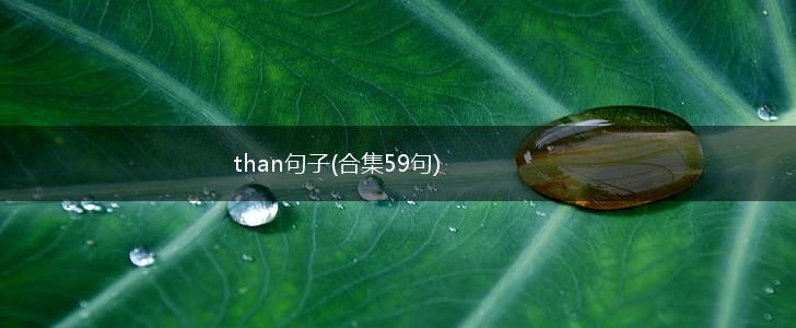 than句子(合集59句),第1张
