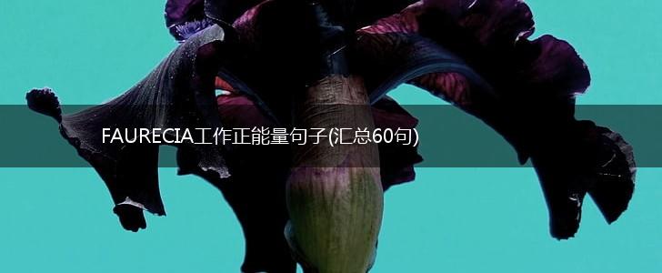 FAURECIA工作正能量句子(汇总60句),第1张