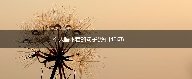 一个人睡不着的句子(热门40句),第1张