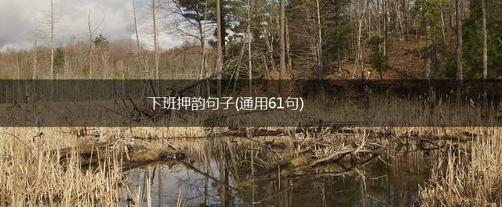 下班押韵句子(通用61句),第1张