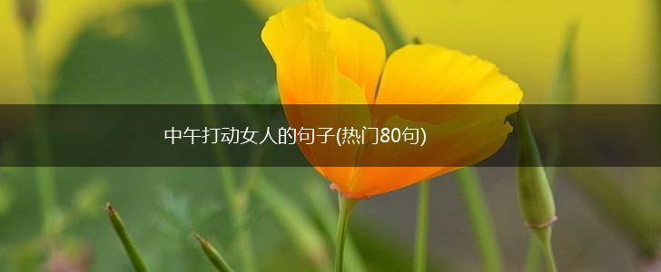 中午打动女人的句子(热门80句),第1张